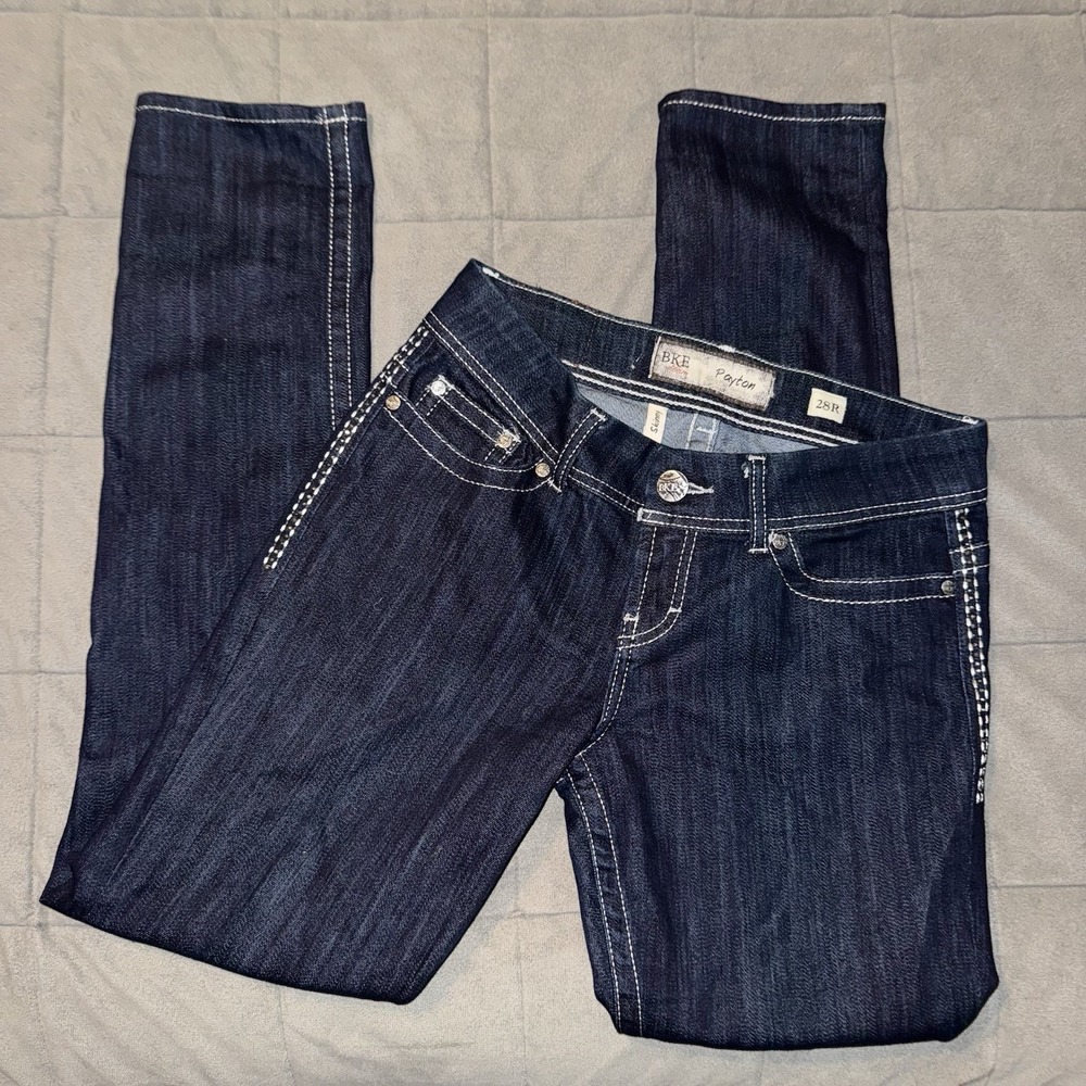 BKE Payton Skinny Jeans Women's 28R Blue Denim Stretch Mid Rise 31.5" Inseam